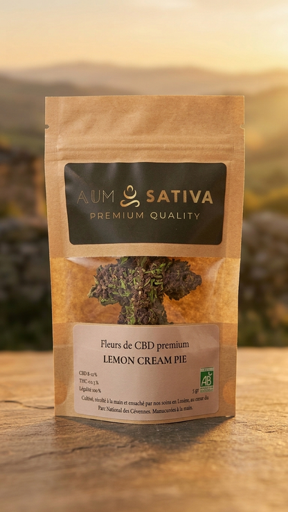 CBD Premium français : Lemon Cream Pie, lozere, cevennes, pureté, biodynamie, haute vibration