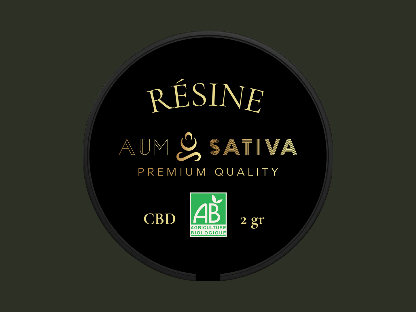 Résine de CBD Bio pure, pressée à froid au Domaine Aum Sativa Lozère