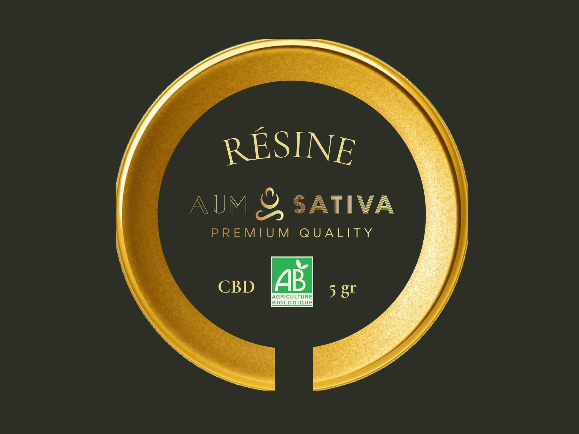 Résine de CBD Bio pure, pressée à froid au Domaine Aum Sativa Lozère